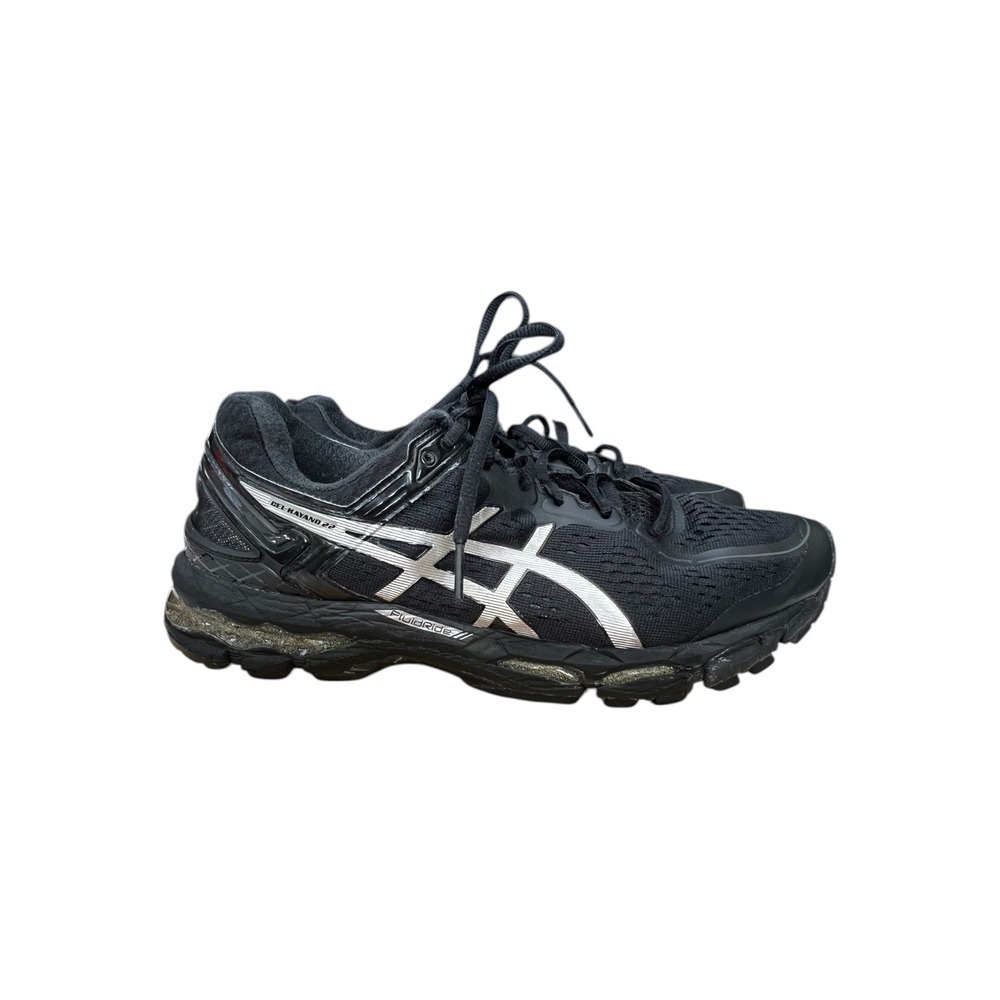 Asics Gel-Kayano 22 Black Silver Running Shoes T598N Womens 9.5